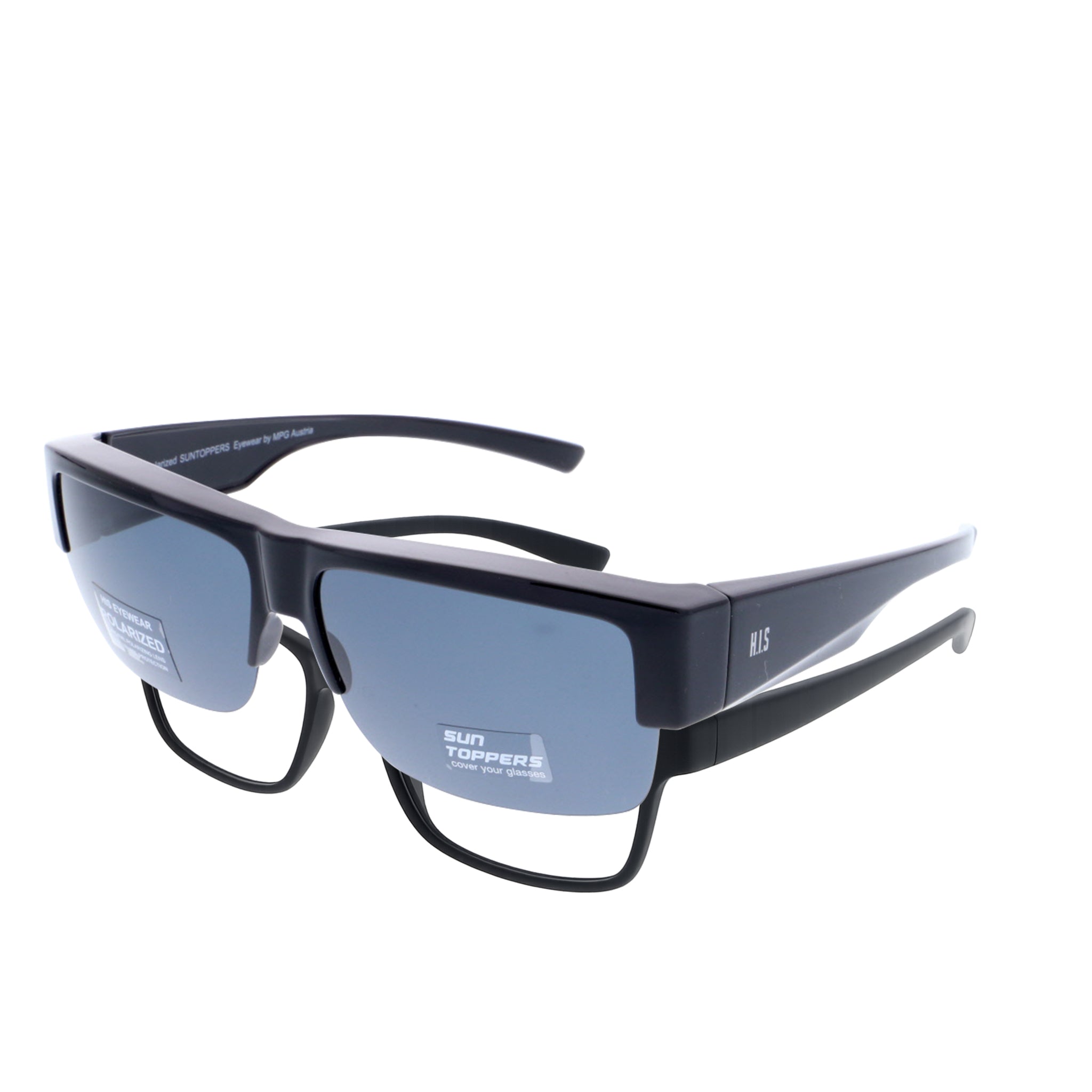 AWEMO SONNEN ÜBERBRILLE / SUN TOPPER - 104579101.424 schwarz Lack